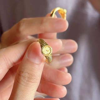 Nhẫn Đồng Hồ Mạ Vàng Cho Cặp Đôi