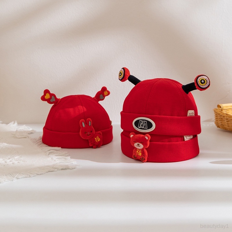 Mũ cotton Trơn Thêu Chữ Hoạt Hình Phong Cách Công Sở Cho Bé