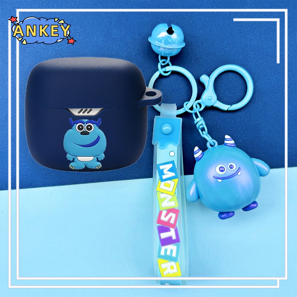 For JBL Club Pro+ / Tour Plus / Pro 2 Earphone Silicone Case Cute Dragon Earbuds Soft Protective Headphone Cover Headset Skin with Pendant