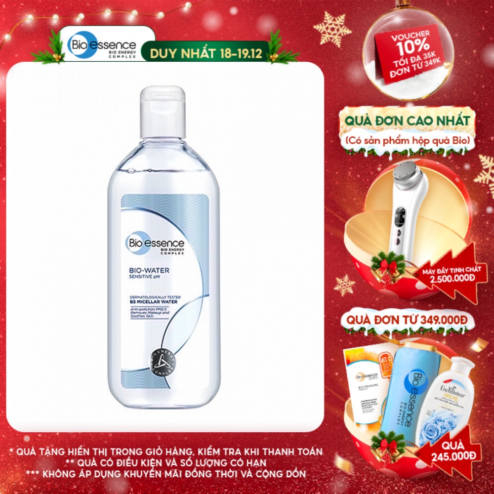 Nước tẩy trang ẩm mượt mịn màng Bio-Essence Bio-Water Bio-Essence Water Micellar Water 100ml