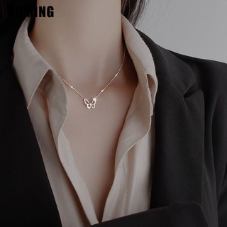 1 Vòng cổ Mặt Hình Bướm Rỗng mini Thanh Lịch