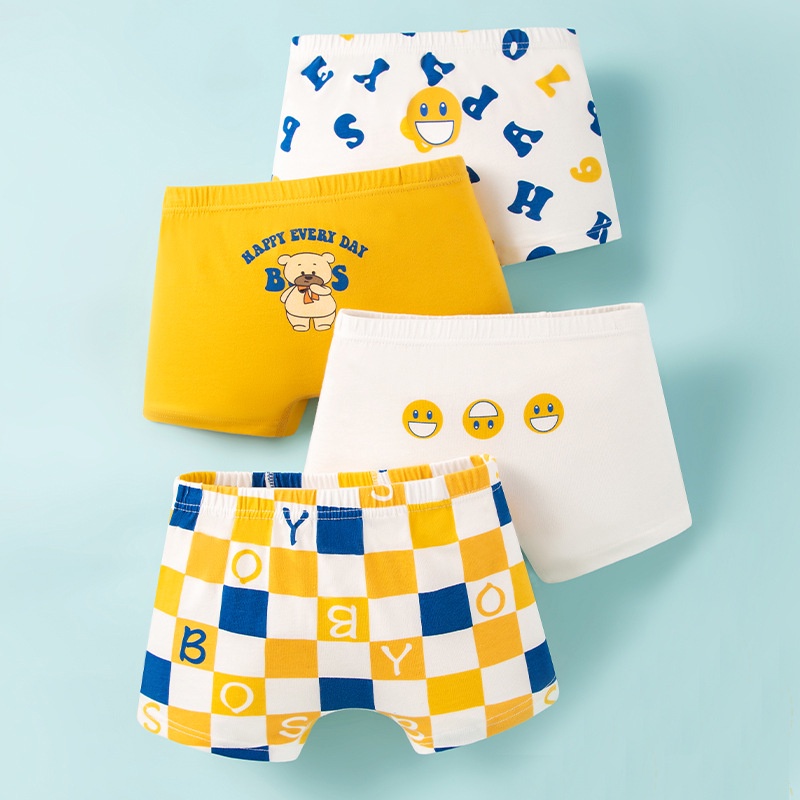 Quần Lót boxer cotton Mềm Mại Kiểu Hoạt Hình Xinh Xắn Cho Bé