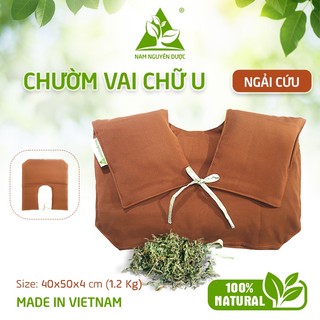 Chườm vai thảo dược ngải cứu, làm nóng bằng lò vi sóng, giảm đau vai - nam nguyên dược