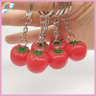 Móc khóa resin hình quả cà chua sáng tạo cho nữ