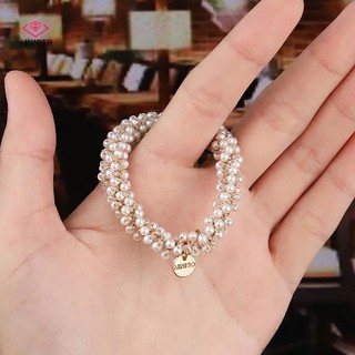 Dây Cột Tóc Co Giãn Đính Pha Lê Lấp Lánh Thời Trang Cho Nữ Mới