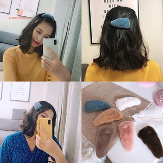 🍑coco🍑Kẹp tóc vải lông mềm trái tim