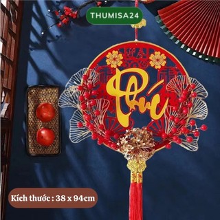 Dải treo đỏ chiêu tài lộc tết giáp thìn chữ phúc lộc thọ gọi tài lộc thần tài cầu may mắn