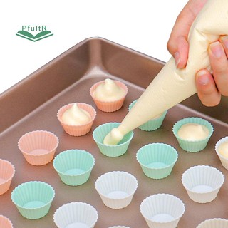 5 Chiếc Cốc Muffin Mini Hình Tròn Silicone Muffin Bánh Khuôn Nướng Bánh DIY Cupcake Chảo Phụ Kiện Nướng Bánh Khuôn Nướng Bánh