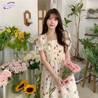 Váy nữ mặc, váy dài mùa hè mới, hoa trắng phong cách Pháp, thon gọn và nhỏ nhắn, phong cách xuân thu