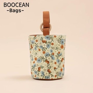 Boocean thời trang túi xách vải canvas đựng hộp cơm trưa in hoa kiểu retro