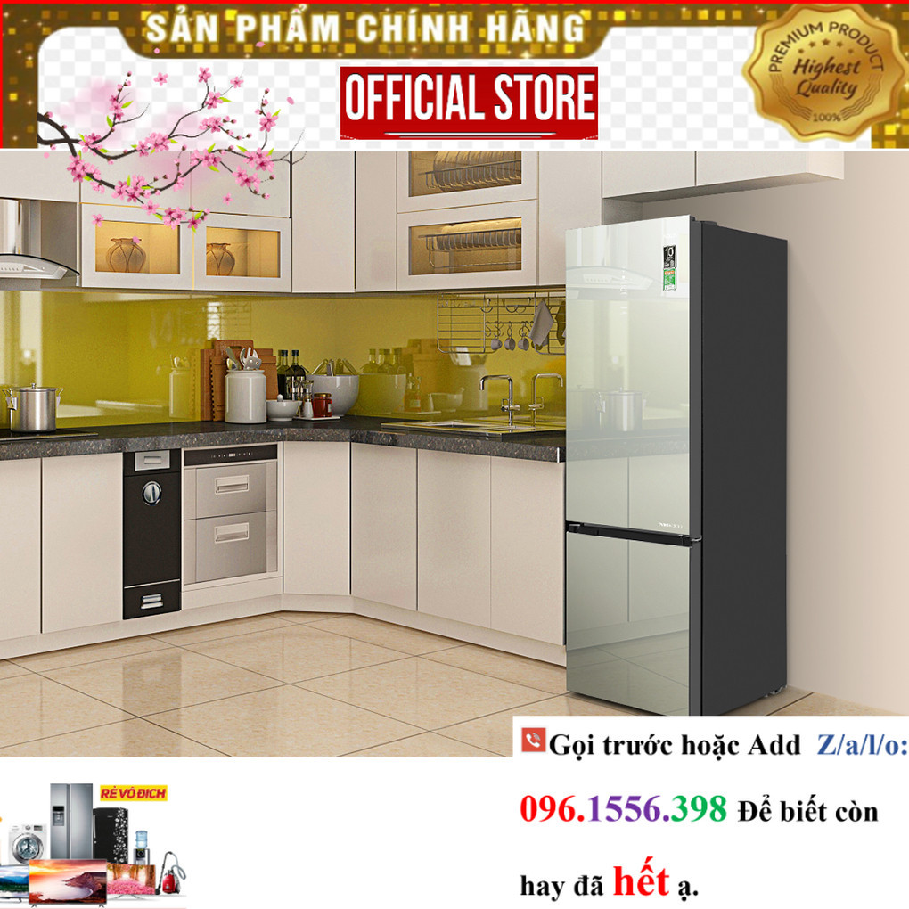 Tủ lạnh Aqua Inverter 292 lít AQR-B350MA(GM) ~P&G