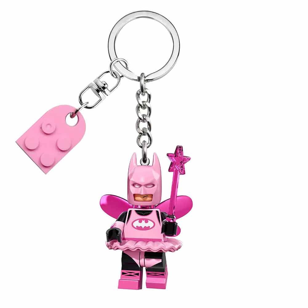 Exclusive Pink Fairy Batman Lego Keychain Valentine's Day Couple Gifts