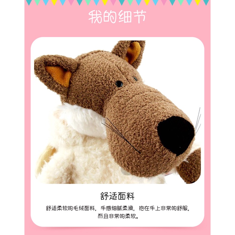 Thú Nhồi Bông Hình Sói Xám Lớn Làm Quà Sinh Nhật Cho Bé