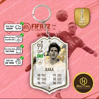Móc khóa icon kaka, móc khóa thẻ legend - móc khóa thẻ cầu thủ-in 2 mặt