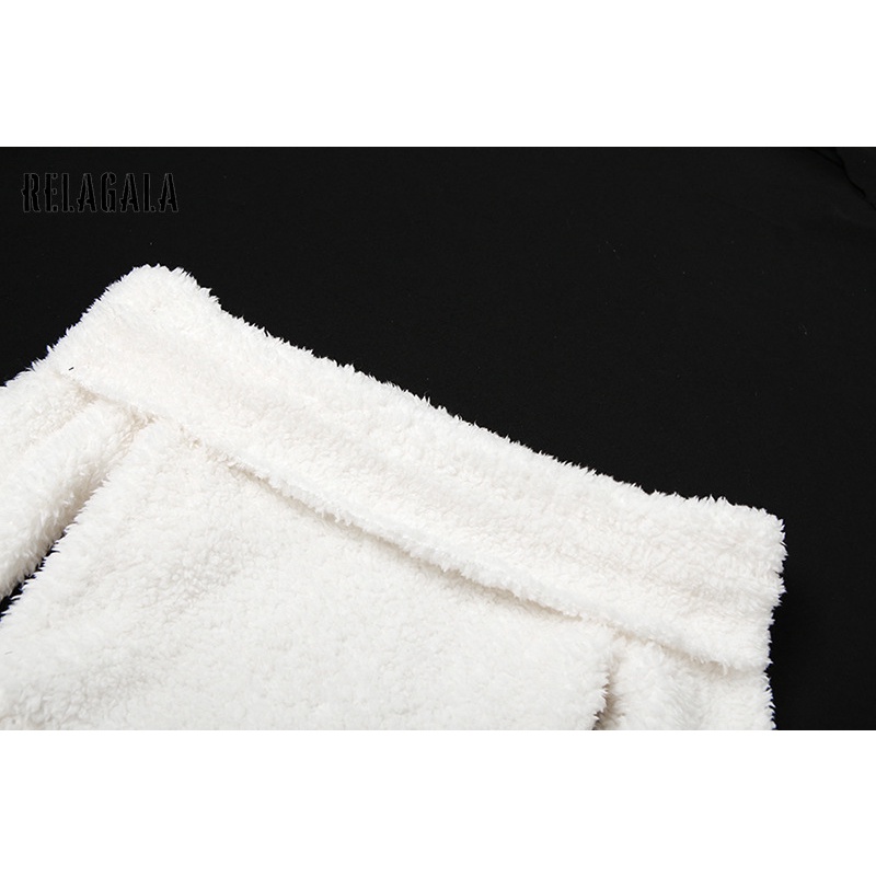 Relagala set Áo Trễ Vai Và Chân Váy Ngắn Màu Trơn Thời Trang 2023 Cho Nữ