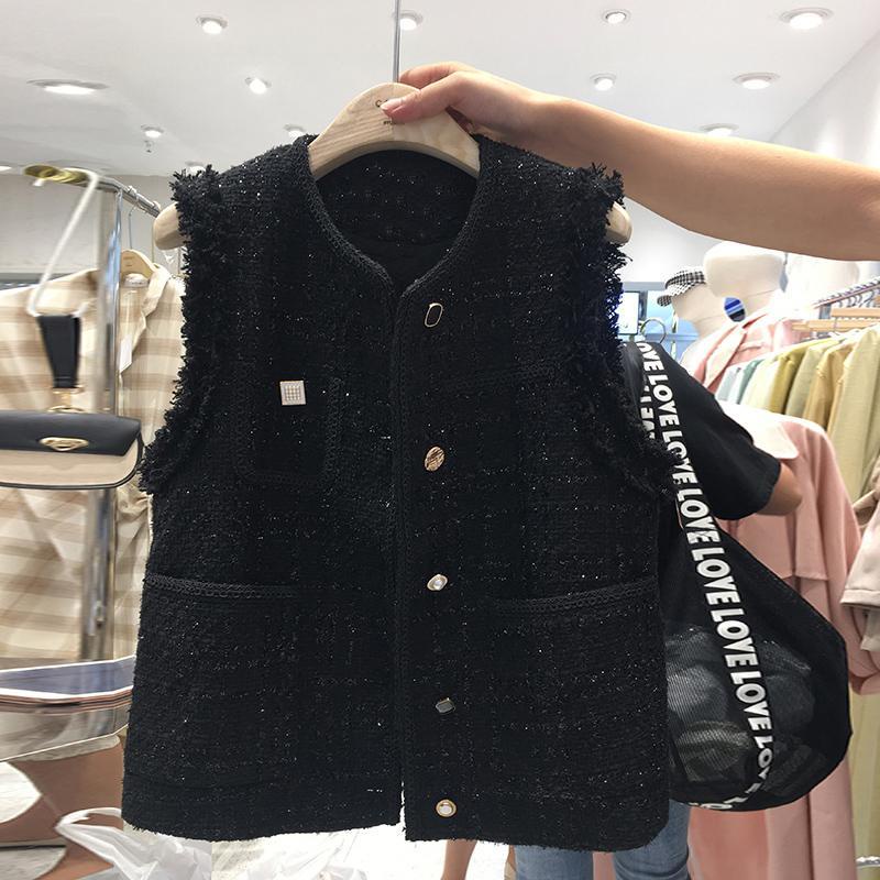 Áo Khoác cardigan Không Tay Dáng Rộng Phong Cách retro Hàn Quốc 2023 Cho Nữ