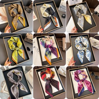 Khăn quàng cổ vuông in hình nữ mới độc đáo 70CM (2755 inch) Khăn lụa thương hiệu sang trọng Mô phỏng lụa tiếp viên Khăn vuông văn phòng Khăn choàng nữ Bán buônB WJ1026