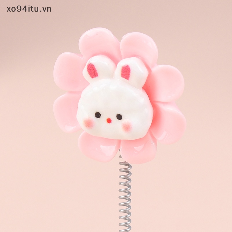 Xoitu Set 5 Đồ Trang Trí Bảng Điều Khiển Xe Hơi Họa Tiết Hoa Hoạt Hình Có Lò Xo vn