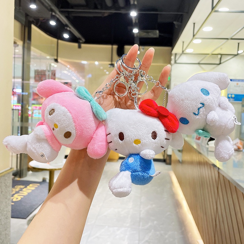 Sanrio Móc Khóa hello kitty my melody cinnamoroll Nhồi Bông Đáng Yêu