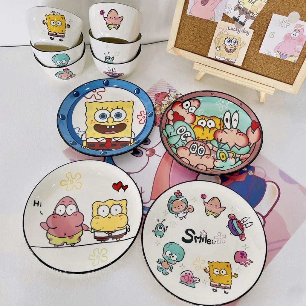 ❤Bát Ăn Cơm Bằng Gốm Sứ Họa Tiết Hoa Nhài Hoạt Hình Dễ Thương Dành Cho Trẻ Em