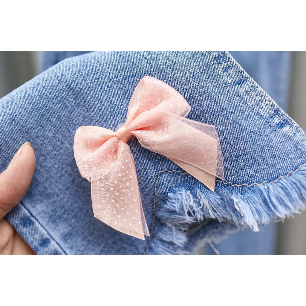 Quần Jean Dài Lưng Cao Co Giãn Tốt Thời Trang Xuân Thu Xinh Xắn Cho Bé Gái