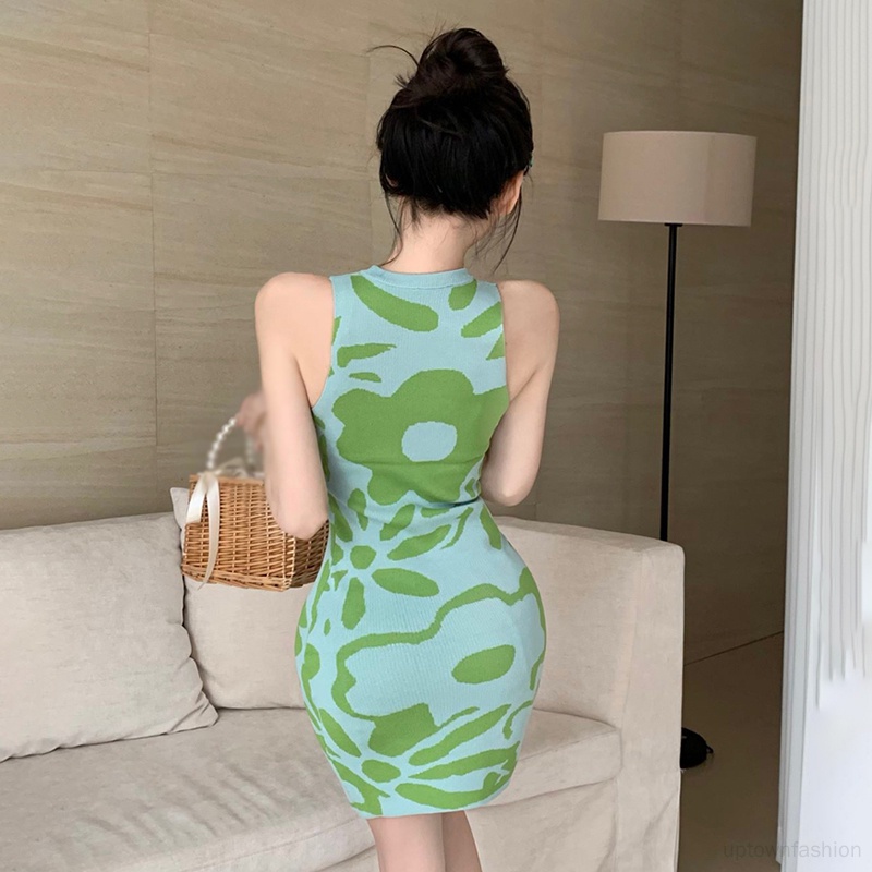 Đầm Ôm In Hoa Thời Trang Mùa Hè Hàn Quốc Dành Cho Nữ