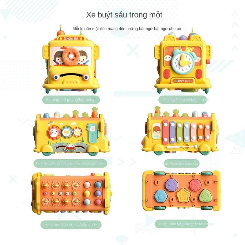 Đồ Chơi Xe Buýt 6 Trong 1 bang bang Dành Cho Trẻ Em