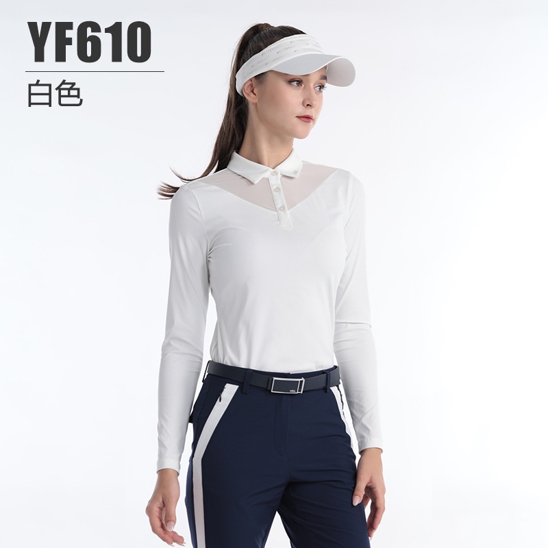 PGM Golf Áo thun dài tay dành cho nữ Vải thể thao hàng đầu Quần áo thể thao thời trang mềm mại và thoải mái