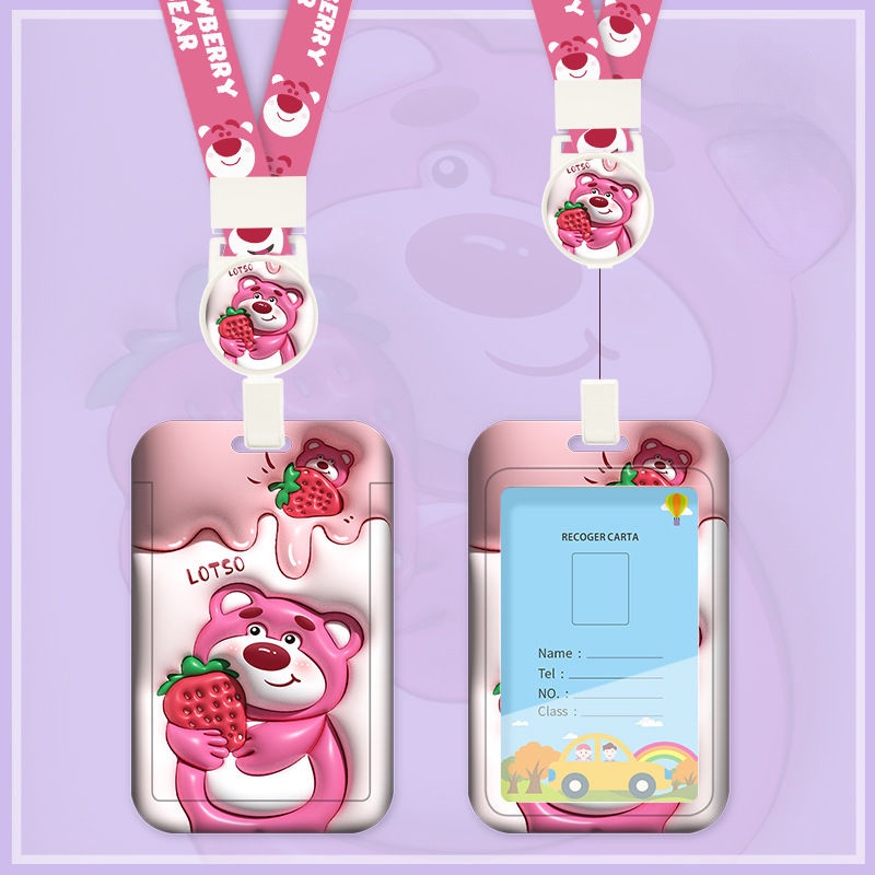 Ví Đựng Thẻ Xe Buýt / Thẻ Họa Tiết Hoạt Hình 3d Dễ Thương Thoải Mái Chống Rơi Tiện Dụng