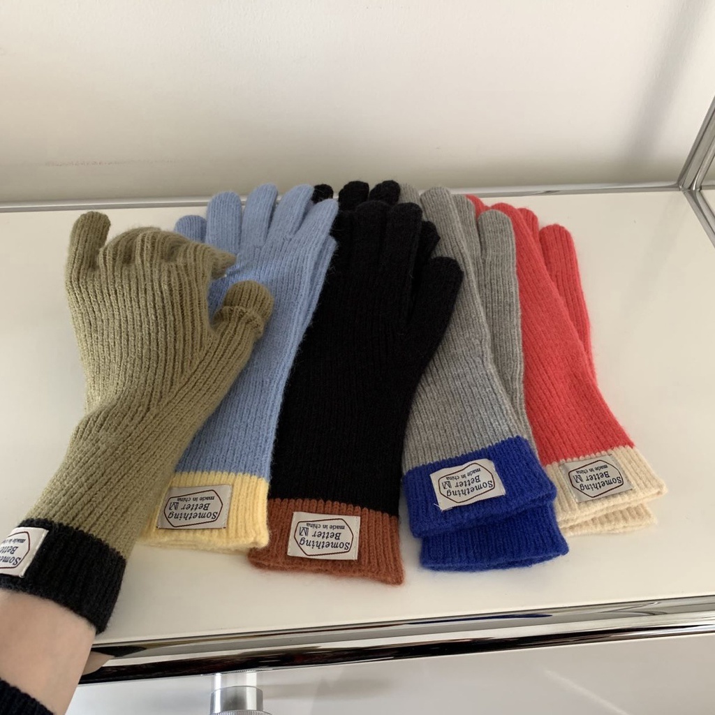 Găng Tay Giữ Ấm Mùa Thu Đông Có Thể Chạm Màn Hình Cảm Ứng Phong Cách Hàn Quốc Cho Nữ