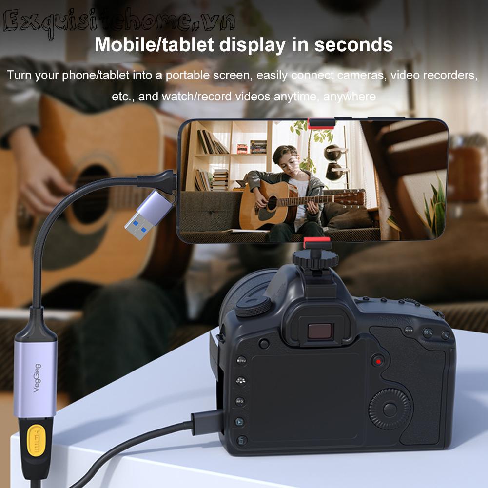 Camera Ghi Hình Video Chơi game Bằng Hợp Kim Nhôm ms2130 Cổng usb / type-c 4k 1080p