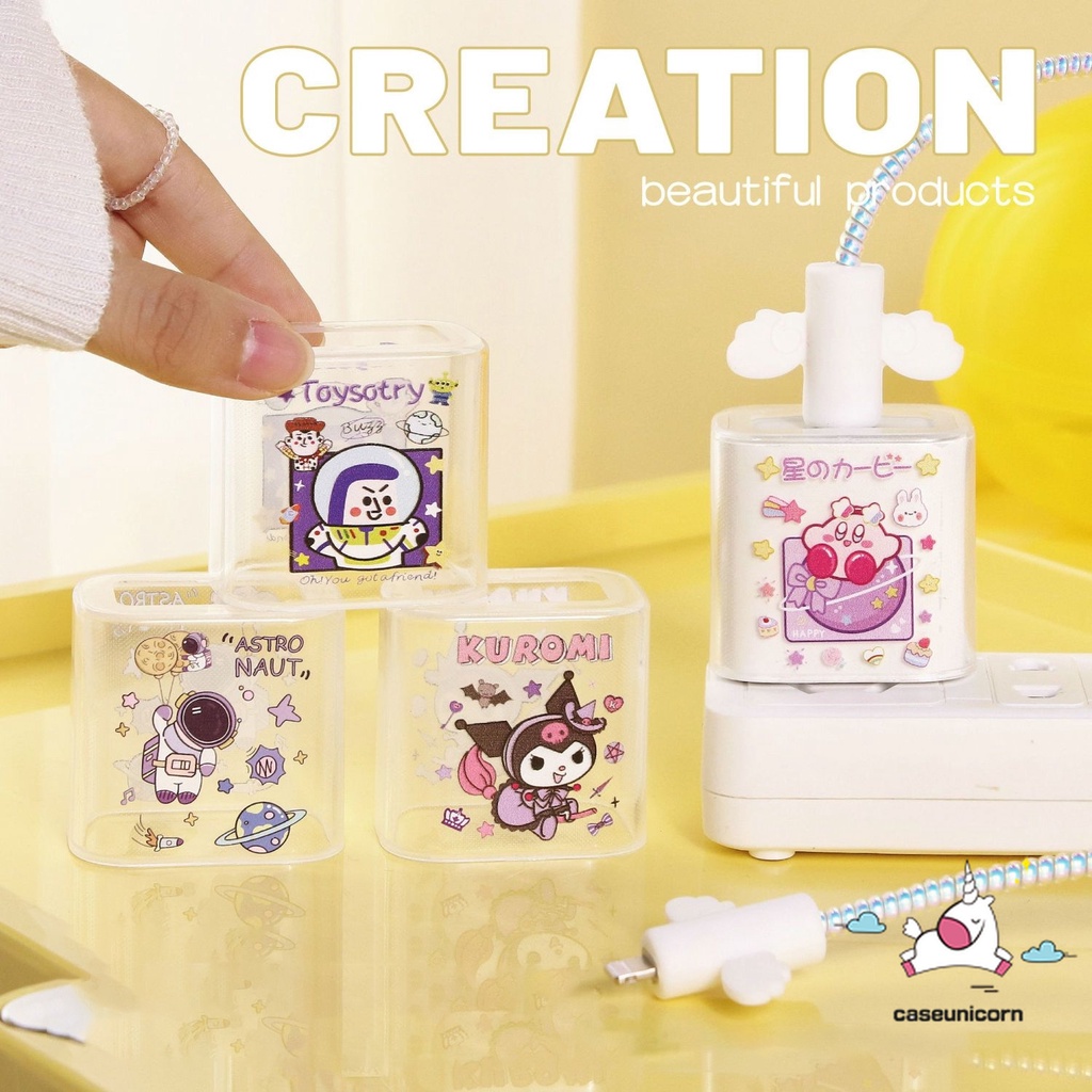 DISNEY Dễ Thương Bộ 1 Phụ Kiện Bảo Vệ Cáp Sạc usb 18 / 20w Hình Hoạt Hình toy story Đáng Yêu