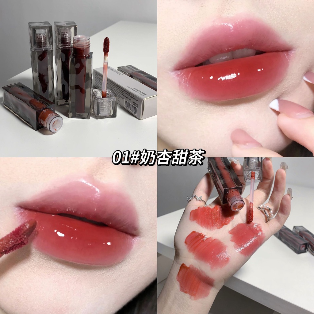 Shaqinuo Son Bóng Hiệu Ứng Gương Dưỡng Ẩm Màu Trắng Và Lâu Trôi