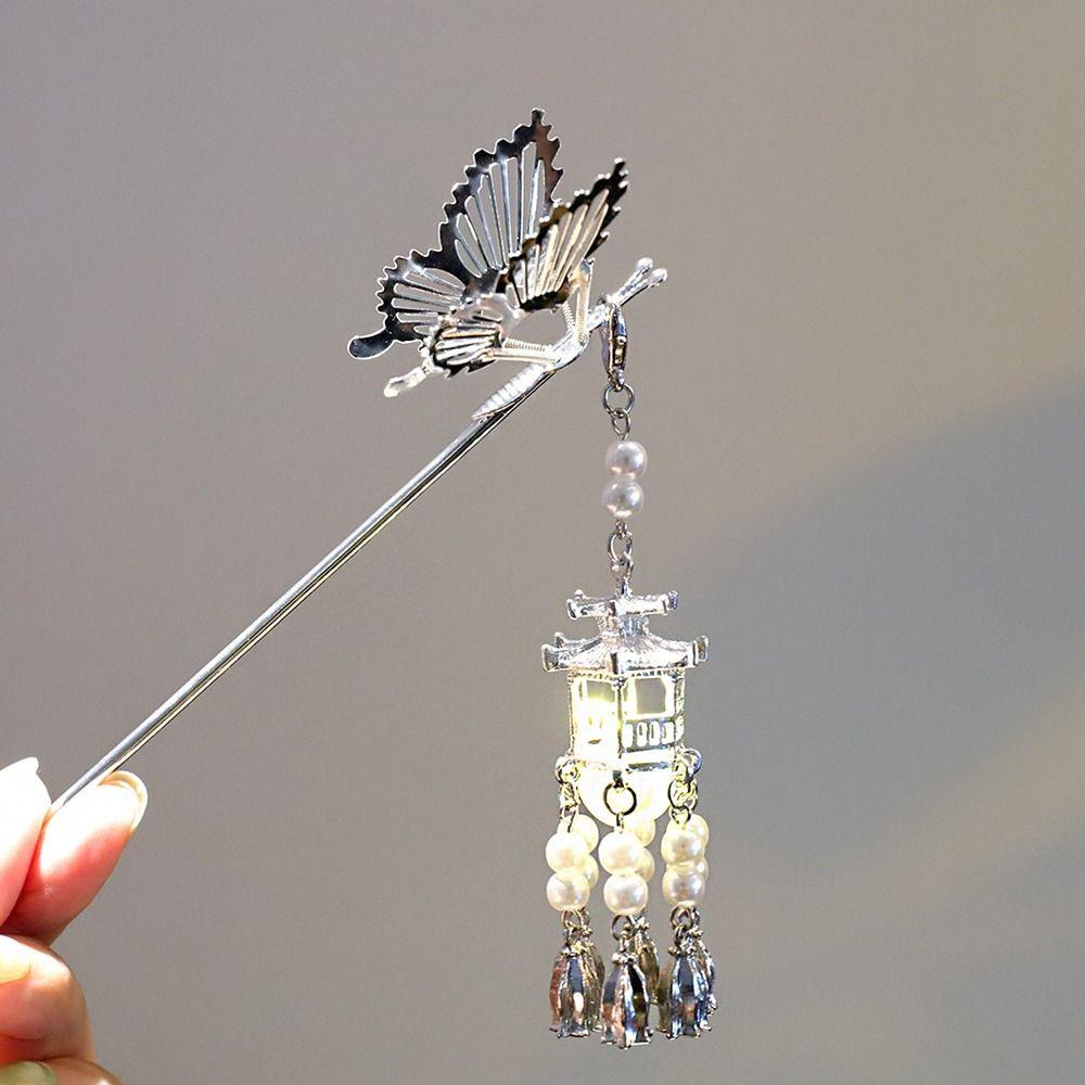 Jeniferdz Trâm Cài Tóc Tua Rua Đèn Lồng Phát Sáng Phong Cách Trung Hoa Cổ Điển Cho Đám Cưới / Sườn Xám