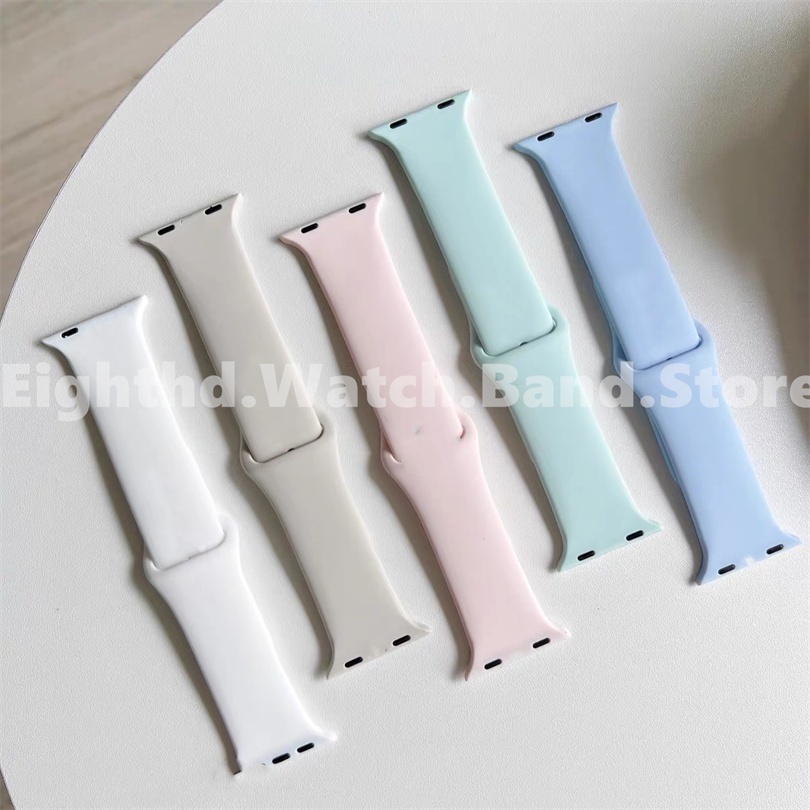 Màu Sắc Dây Đeo Silicon Cho Đồng Hồ Thông Minh apple watch ultra 2 ultra series 9 8 7 6 se 5 4 3 2 1 size 49mm 41mm 45mm 44mm 42mm 40mm 38mm