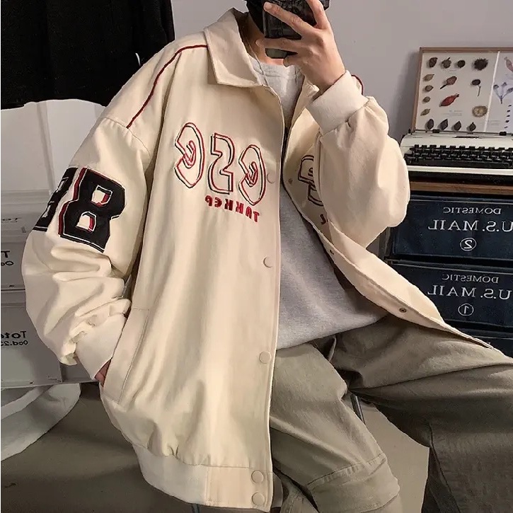 Áo khoác bomber in chữ chất gió 2 lớp , phong cách unisex đường phố cho nam và nữ  EB015 Meme