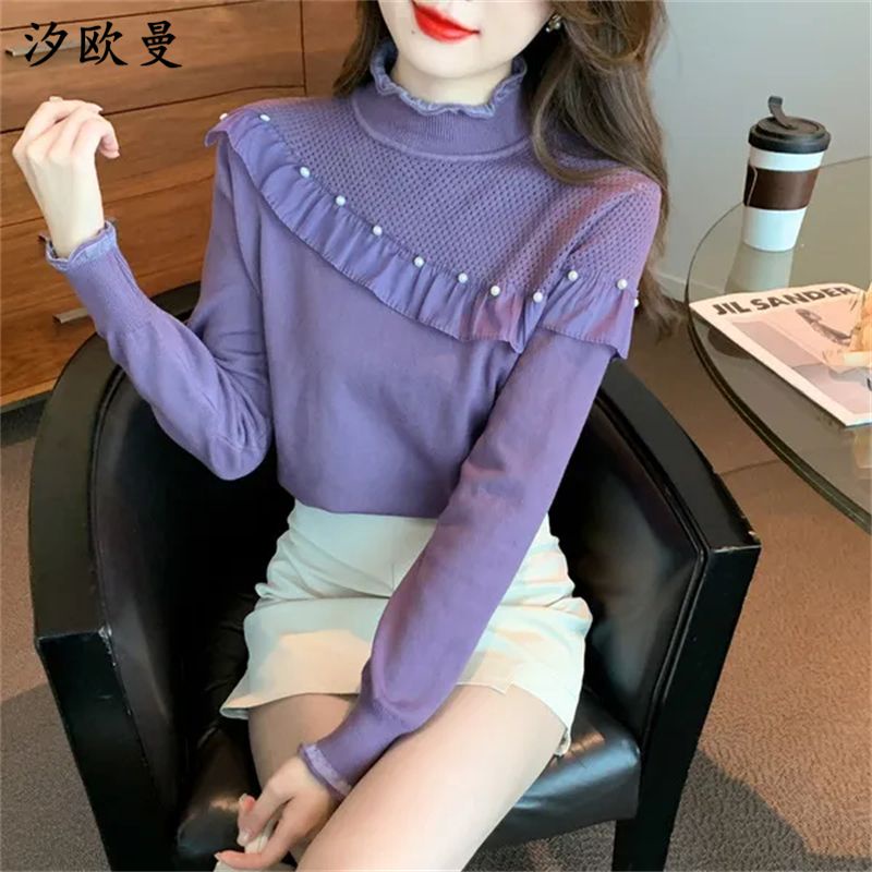 2023 Khuyên Dùng Vào Mùa Thu Và Mùa Đông Phong Cách Mới Với Thiết Kế Cổ Cao Đính Hạt Xù Lông