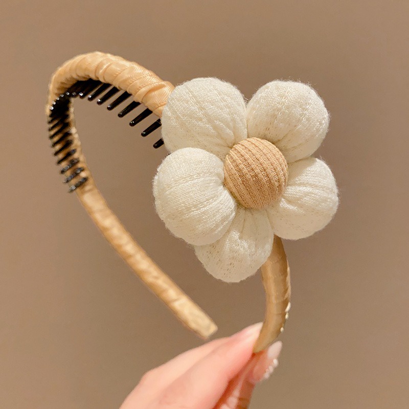 Băng Đô Cài Tóc Màu Cà Phê Sữa Xinh Xắn Cho Bé Gái