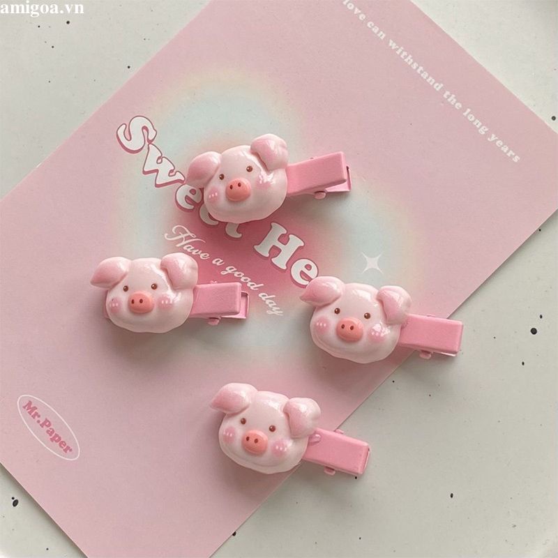 ✨✨Kẹp Tóc Hình Chú Heo / Vịt Hoạt Hình Ngọt Ngào Dễ Thương Cho Bé Gái