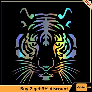 Vakind Đề Can vinyl Hình Đầu Hổ Nhiều Màu Sắc Trang Trí Xe Hơi Xe Máy