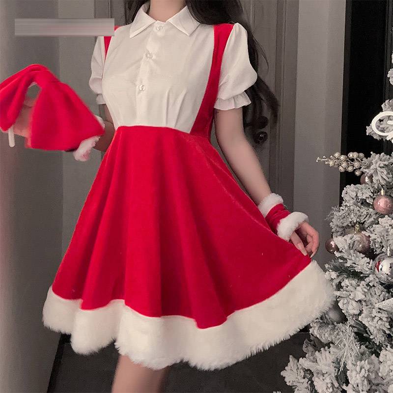 Đồ ngủ Lông Nhung Hóa Trang Giáng Sinh Dễ Thương Cho Nữ