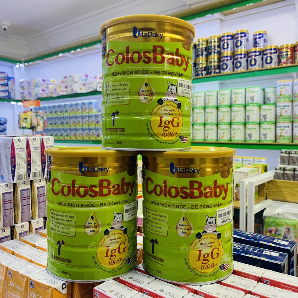 Sữa ColosBaby Gold 1+ 800g  giúp bé phát triển chiều cao, cân nặng, tăng cường miễn dịch