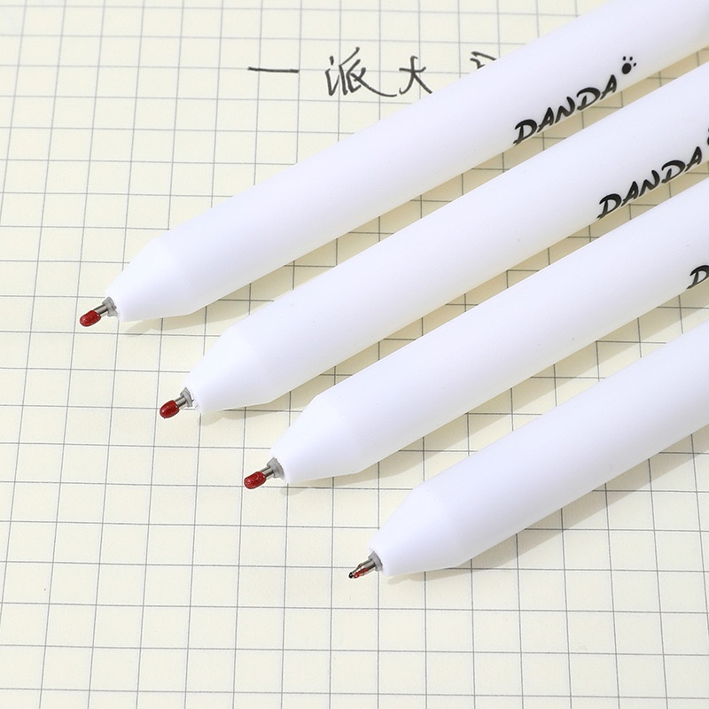 5 Cây Bút Nước Mực Đen Ngòi 0.5mm Hình Gấu Trúc Dễ Thương