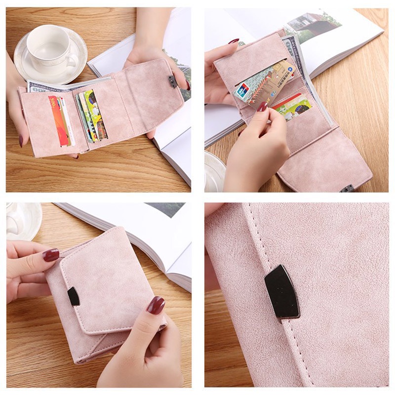 Ví ngắn mini SUPERCUTE thiết kế đơn giản thời trang phong cách Hàn Quốc