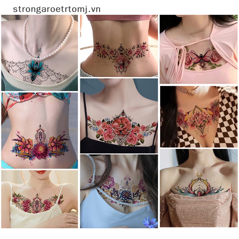 Hình Xăm Dán Tạm Thời Hình Hoa Chống Nước