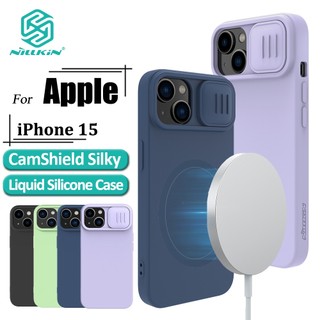 Nillkin Ốp Điện Thoại Silicon Chống Sốc Có Nắp Trượt Bảo Vệ camera Cho iphone 15