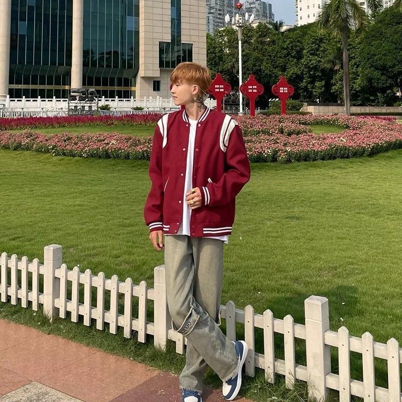 Áo Khoác Bóng Chày Thời Trang Phong Cách hong kong Cho Nam