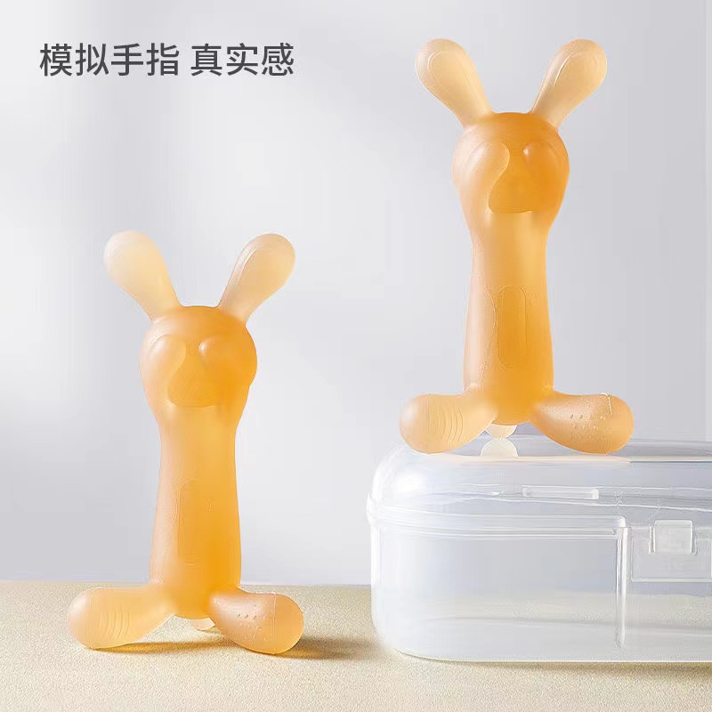 Gối Ôm Hình Tai Thỏ Bằng silicone Mềm Mại Cho Bé