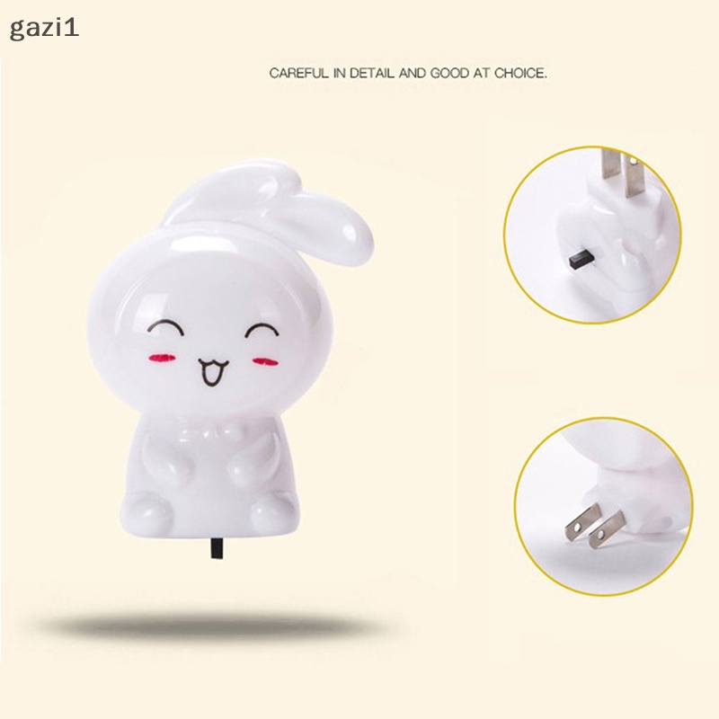 Đèn Ngủ led Hình Thỏ Hoạt Hình Dễ Thương Có Công Tắc Đầu Giường Cho Trẻ Em