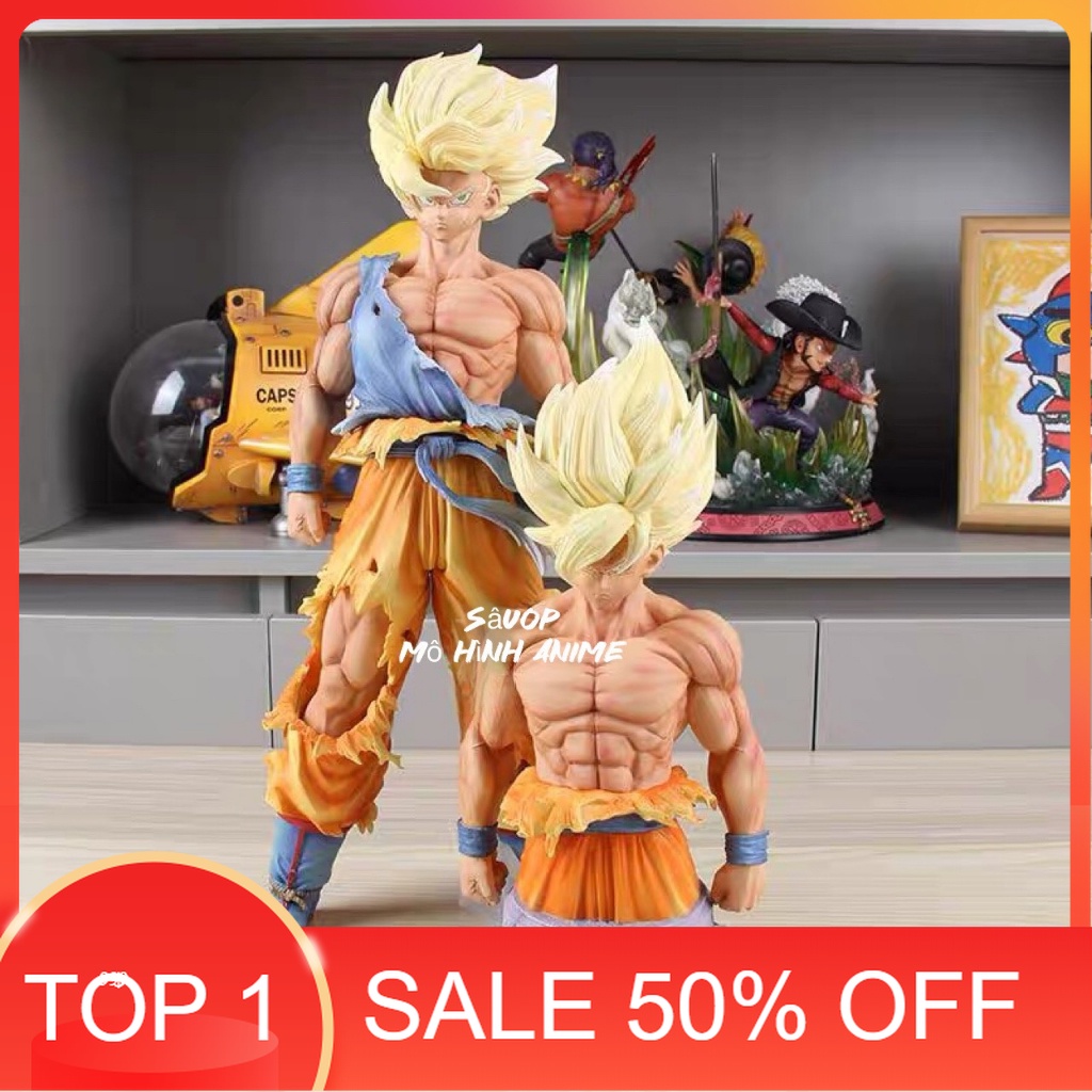 Mô hình Son Goku Namek 2 đầu 2 thân thay thế cao cấp cao 42cm hàng mới nhất  SẴN HÀNG